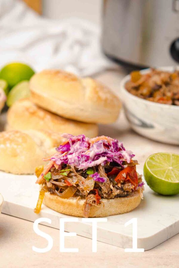 Slow Cooker Tex-Mex Pulled Pork Sandwiches [Set 1] - Image 3