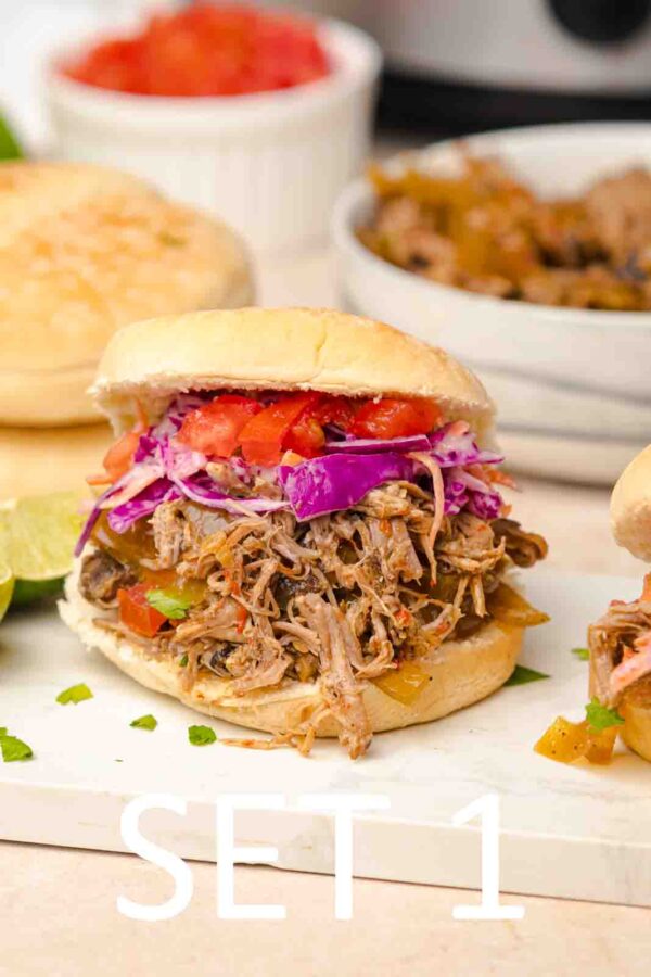 Slow Cooker Tex-Mex Pulled Pork Sandwiches [Set 1] - Image 15