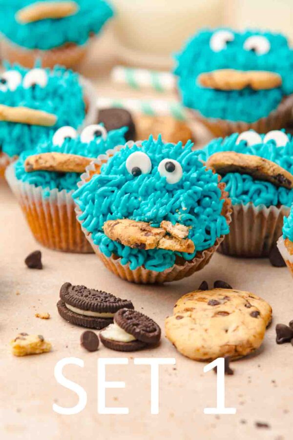 Cookie Monster Cupcakes [Set 1] - Image 2
