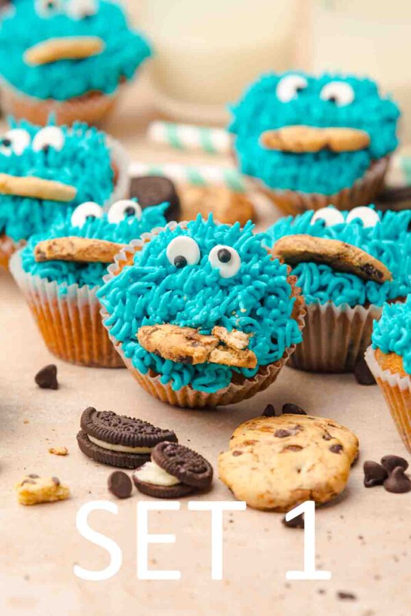 Cookie Monster Cupcakes [Set 1] - Image 3