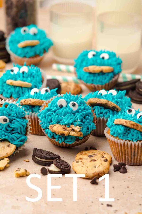 Cookie Monster Cupcakes [Set 1] - Image 4