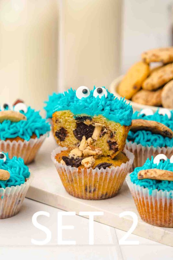 Cookie Monster Cupcakes [Set 2] - Image 2