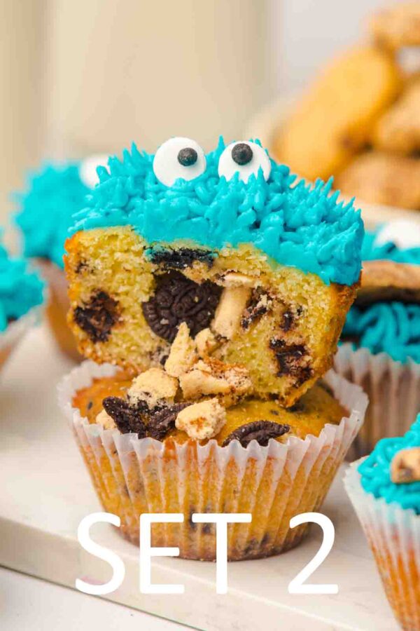 Cookie Monster Cupcakes [Set 2] - Image 3