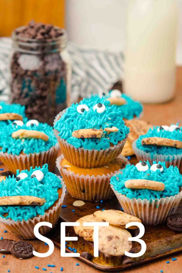 Cookie Monster Cupcakes [Set 3] - Image 2