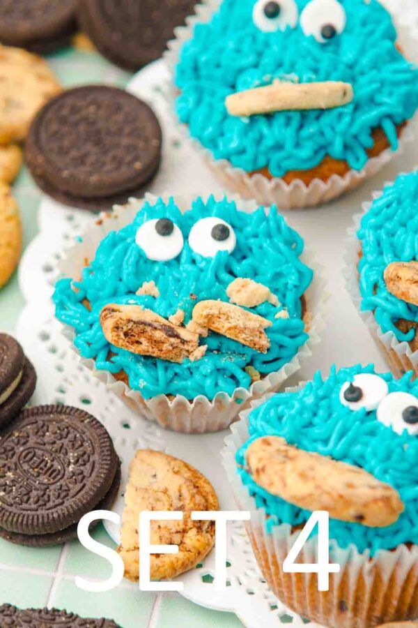 Cookie Monster Cupcakes [Set 4] - Image 3