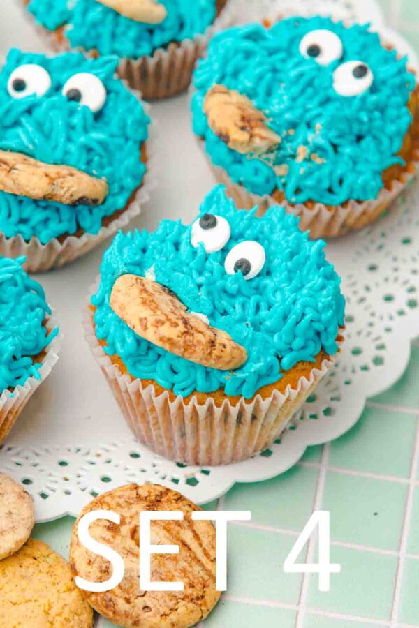 Cookie Monster Cupcakes [Set 4] - Image 5