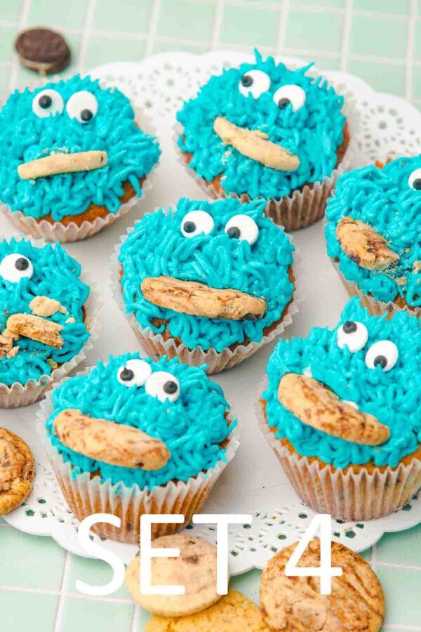 Cookie Monster Cupcakes [Set 4] - Image 7