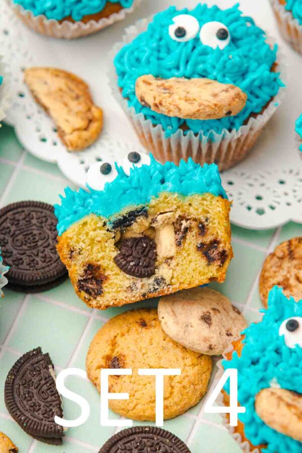Cookie Monster Cupcakes [Set 4] - Image 9