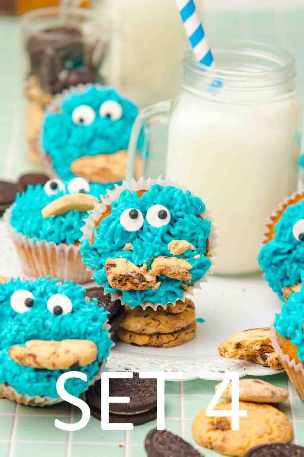 Cookie Monster Cupcakes [Set 4] - Image 11