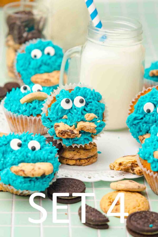 Cookie Monster Cupcakes [Set 4] - Image 12
