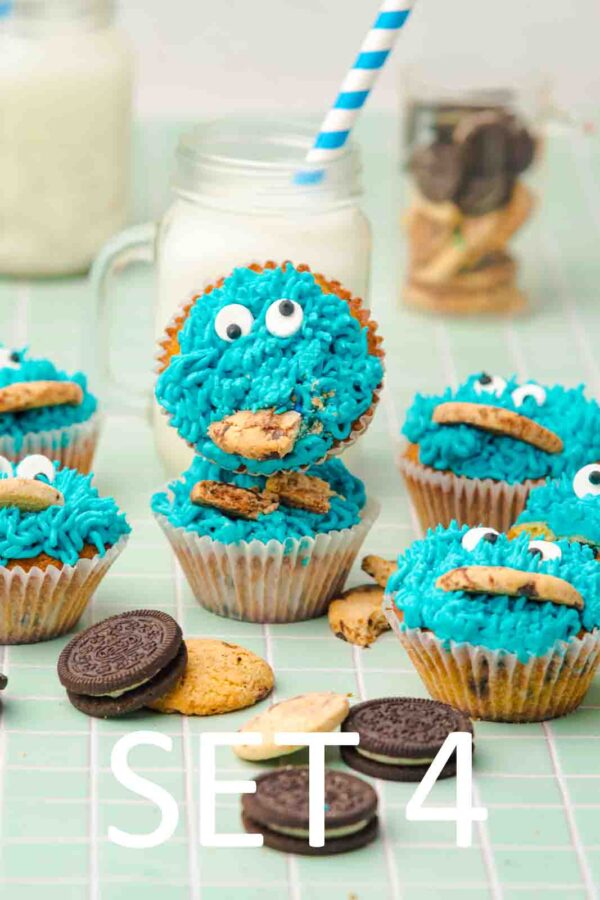 Cookie Monster Cupcakes [Set 4] - Image 24