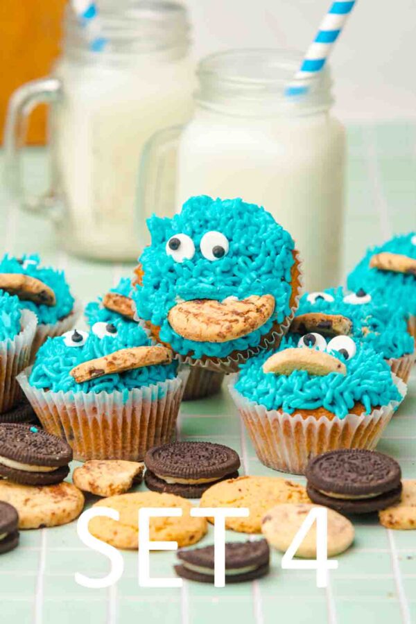 Cookie Monster Cupcakes [Set 4] - Image 25