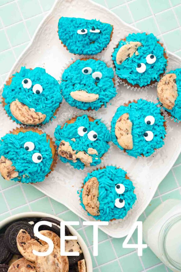 Cookie Monster Cupcakes [Set 4] - Image 29