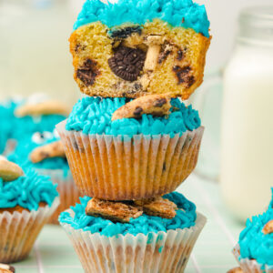 Cookie Monster Cupcakes [Set 4]
