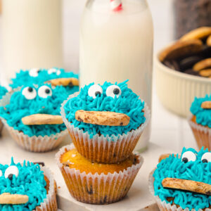 Cookie Monster Cupcakes [Set 2]