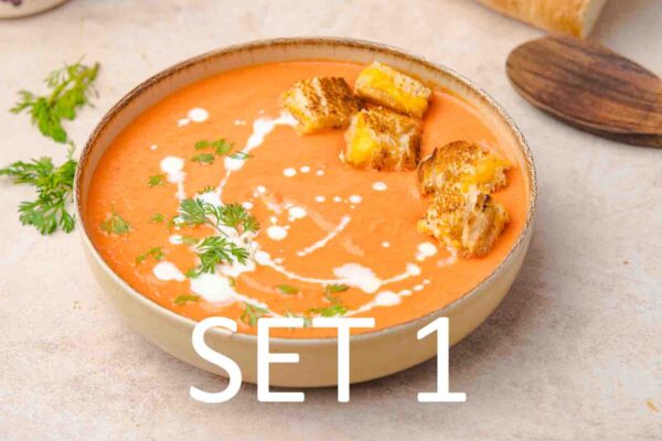 Creamy Roasted Tomato Soup with Grilled Cheese Croutons [Set 1] - Image 13