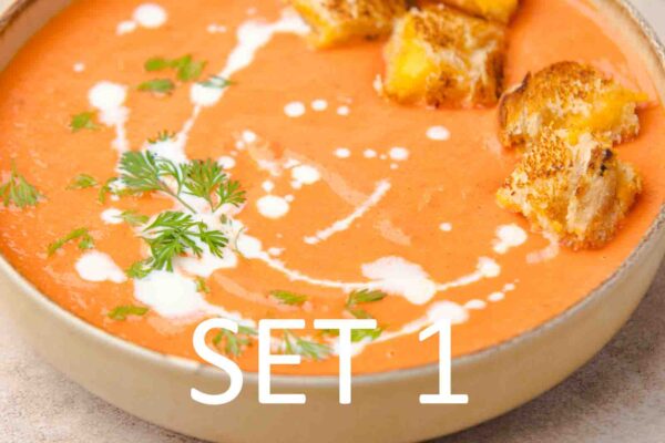 Creamy Roasted Tomato Soup with Grilled Cheese Croutons [Set 1] - Image 14