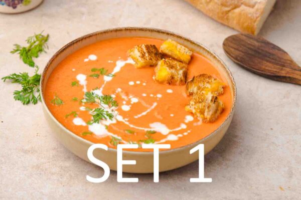 Creamy Roasted Tomato Soup with Grilled Cheese Croutons [Set 1] - Image 18