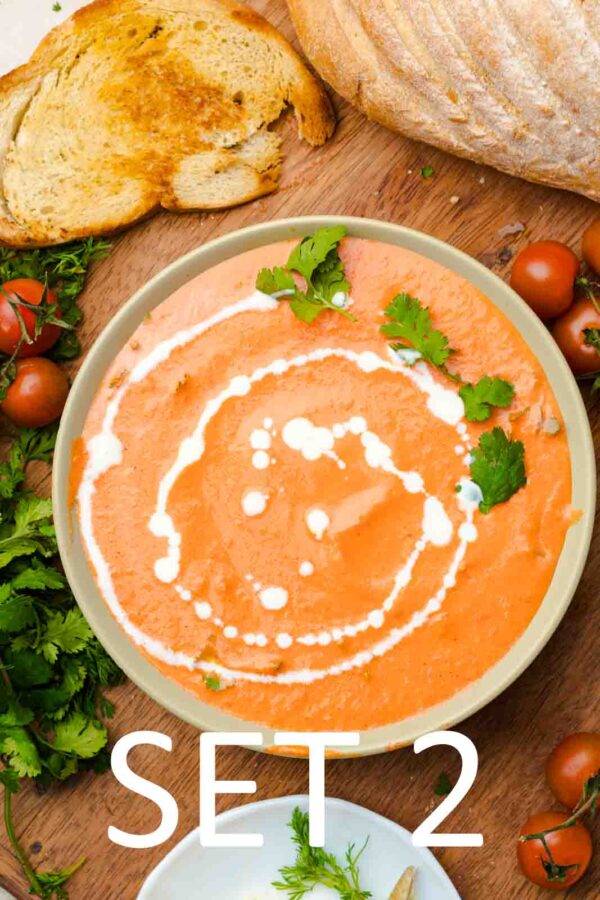 Creamy Roasted Tomato Soup with Grilled Cheese Croutons [Set 2] - Image 7