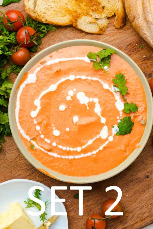 Creamy Roasted Tomato Soup with Grilled Cheese Croutons [Set 2] - Image 8