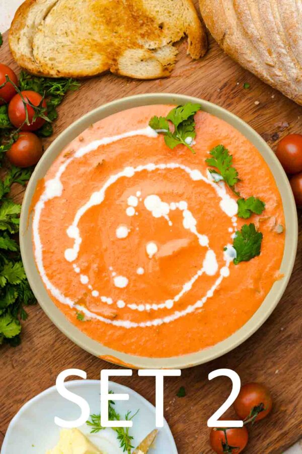 Creamy Roasted Tomato Soup with Grilled Cheese Croutons [Set 2] - Image 10