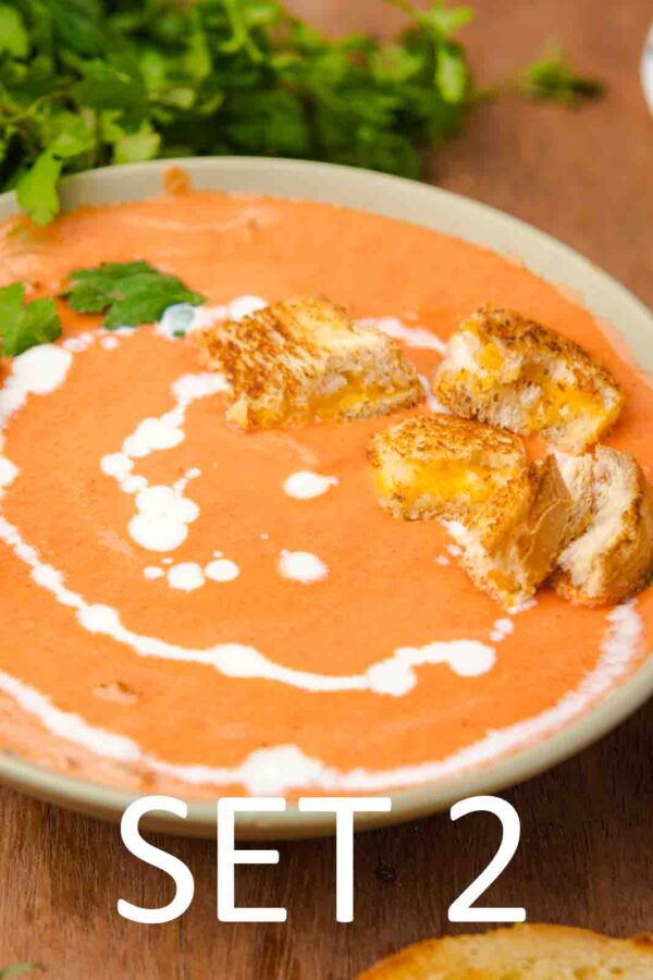 Creamy Roasted Tomato Soup with Grilled Cheese Croutons [Set 2] - Image 18