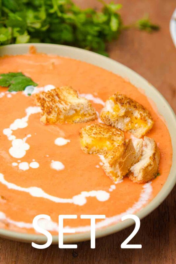 Creamy Roasted Tomato Soup with Grilled Cheese Croutons [Set 2] - Image 22