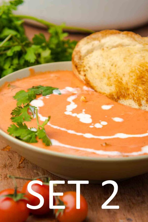 Creamy Roasted Tomato Soup with Grilled Cheese Croutons [Set 2] - Image 24
