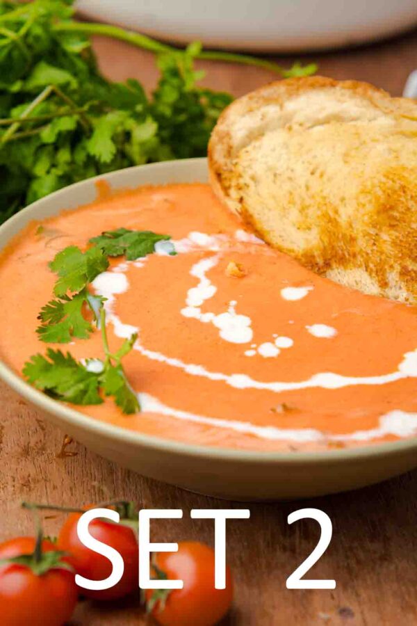 Creamy Roasted Tomato Soup with Grilled Cheese Croutons [Set 2] - Image 25