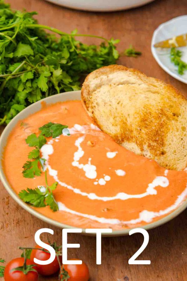 Creamy Roasted Tomato Soup with Grilled Cheese Croutons [Set 2] - Image 26