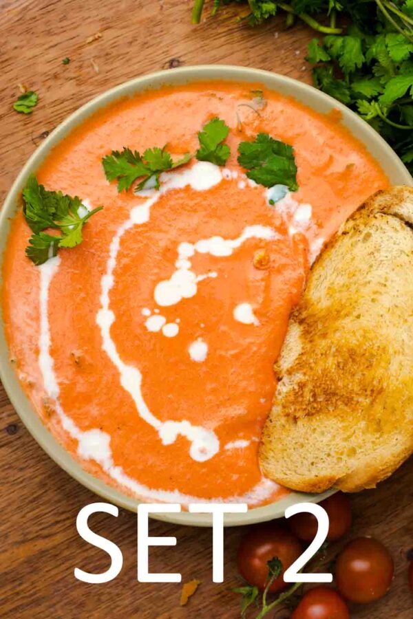 Creamy Roasted Tomato Soup with Grilled Cheese Croutons [Set 2] - Image 27