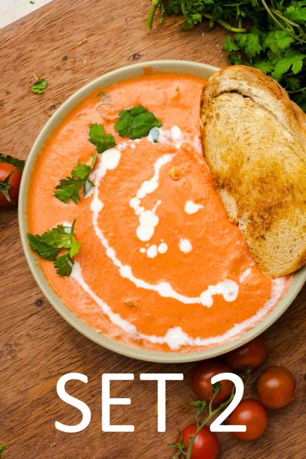 Creamy Roasted Tomato Soup with Grilled Cheese Croutons [Set 2] - Image 29