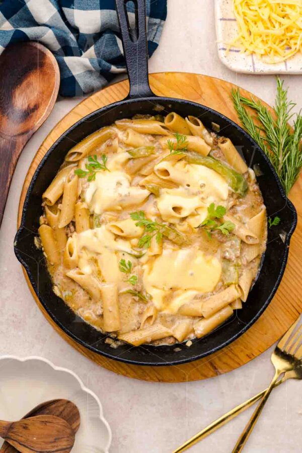 One-Skillet Philly Cheesesteak Pasta - Image 2