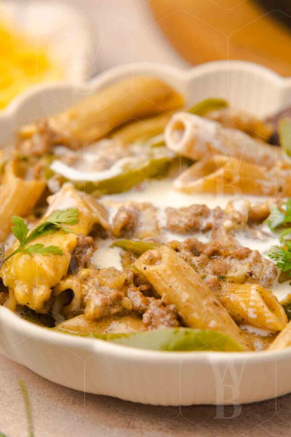 One-Skillet Philly Cheesesteak Pasta - Image 16