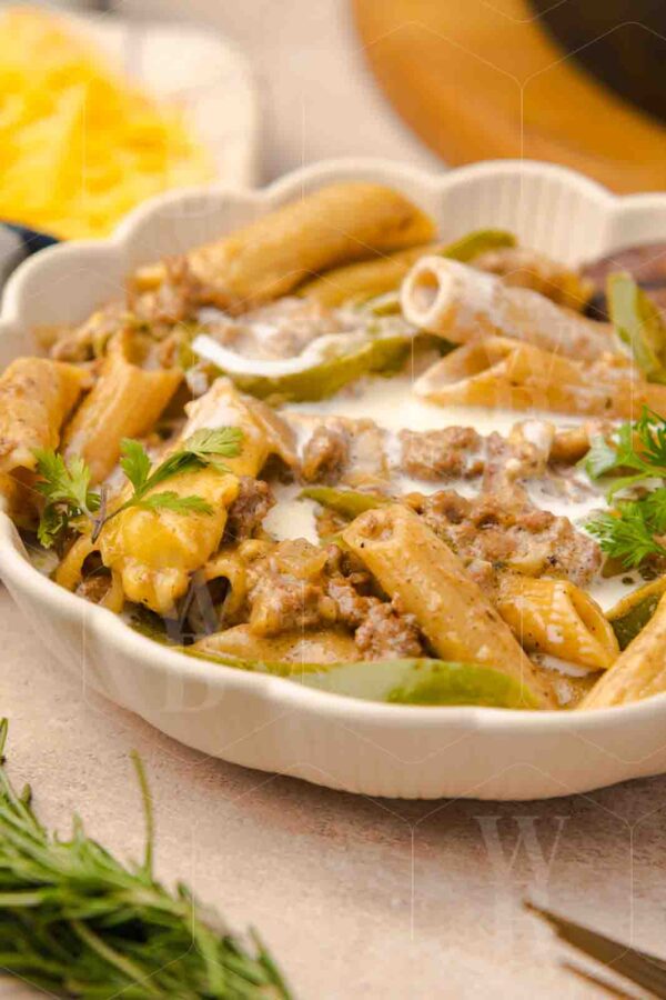 One-Skillet Philly Cheesesteak Pasta - Image 18