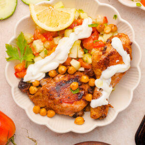Easy Sheet Pan Chicken Shawarma with Crispy Chickpeas