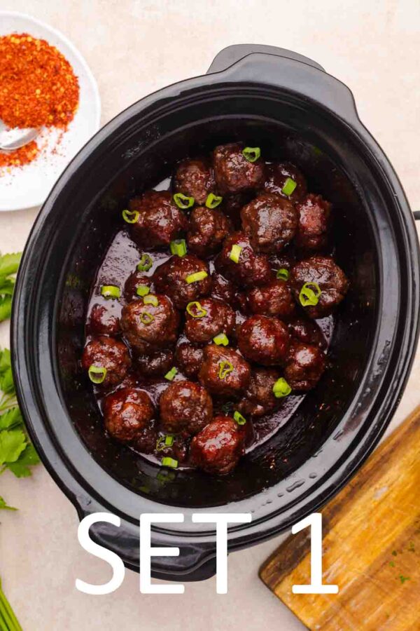 Slow Cooker Festive meatballs with Raspberry Chili Sauce [Set 1] - Image 2
