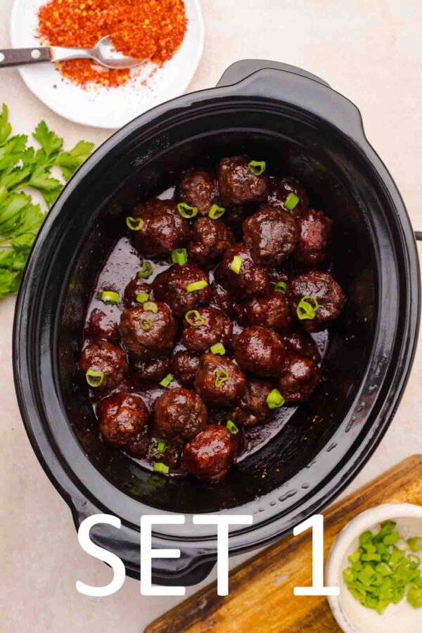 Slow Cooker Festive meatballs with Raspberry Chili Sauce [Set 1] - Image 3