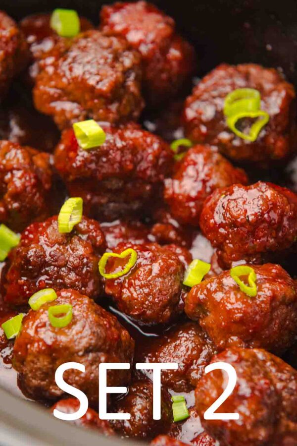 Slow Cooker Festive meatballs with Raspberry Chili Sauce [Set 2] - Image 2