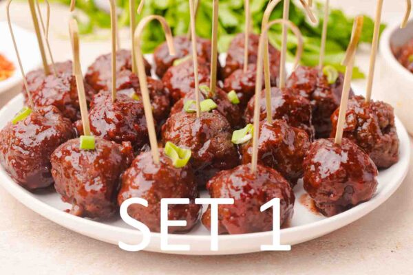 Slow Cooker Festive meatballs with Raspberry Chili Sauce [Set 1] - Image 39