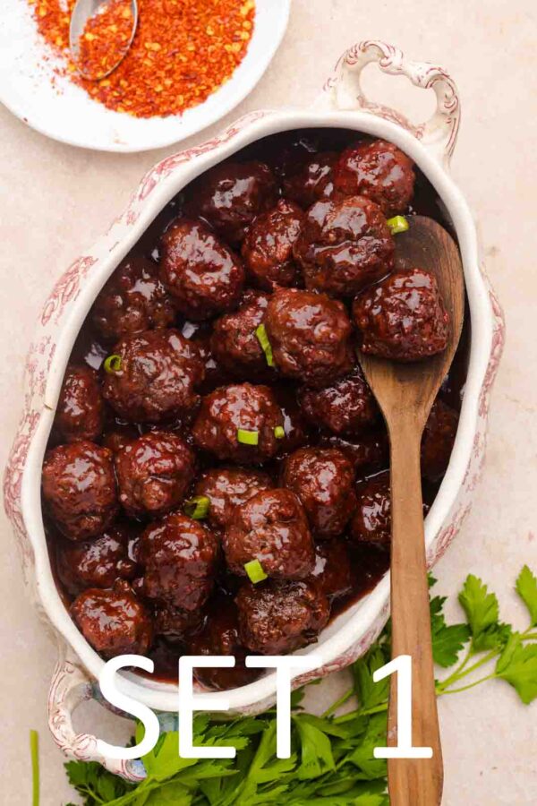 Slow Cooker Festive meatballs with Raspberry Chili Sauce [Set 1] - Image 40
