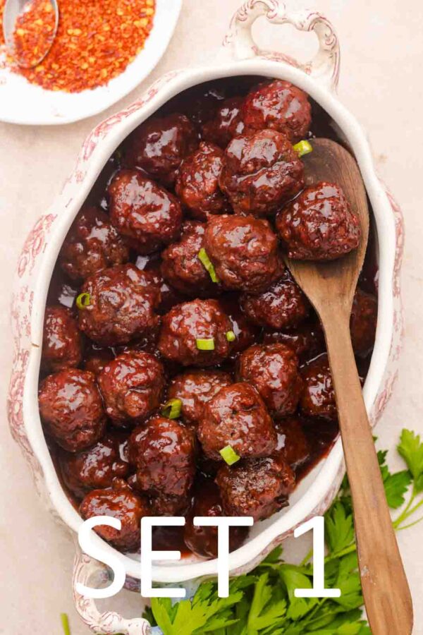 Slow Cooker Festive meatballs with Raspberry Chili Sauce [Set 1] - Image 41