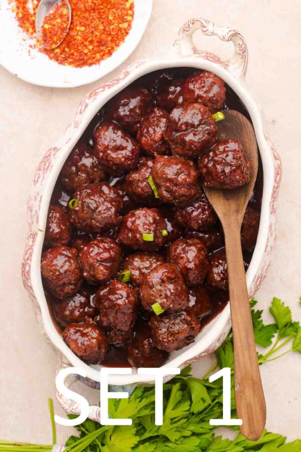 Slow Cooker Festive meatballs with Raspberry Chili Sauce [Set 1] - Image 43