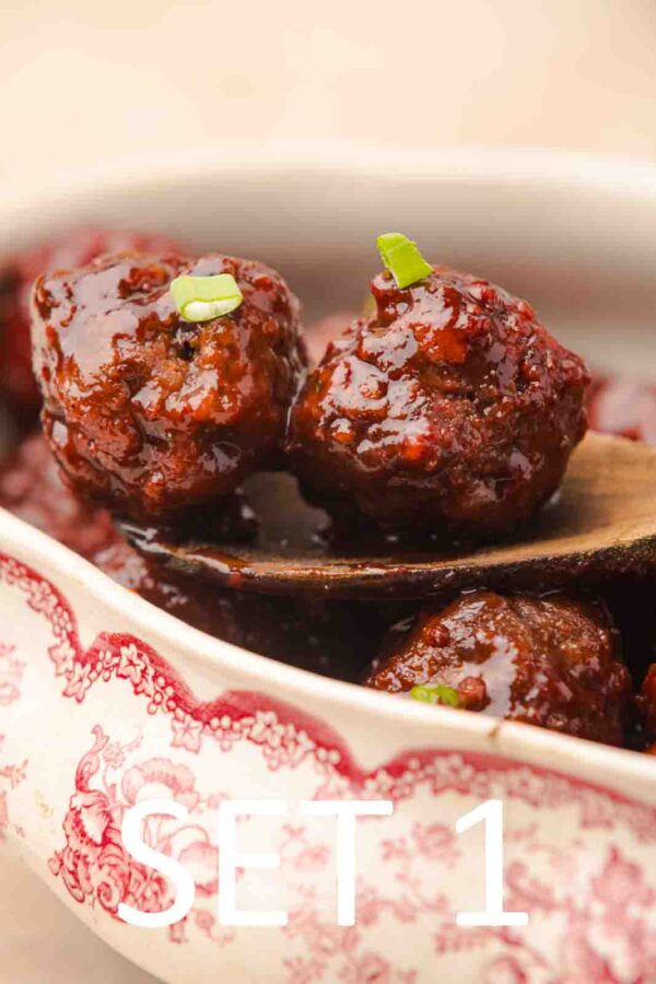 Slow Cooker Festive meatballs with Raspberry Chili Sauce [Set 1] - Image 45