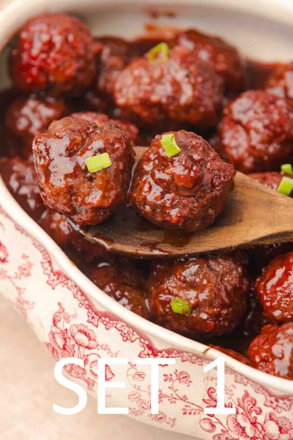 Slow Cooker Festive meatballs with Raspberry Chili Sauce [Set 1] - Image 46