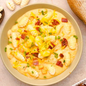 Bacon Cheddar Gnocchi Soup