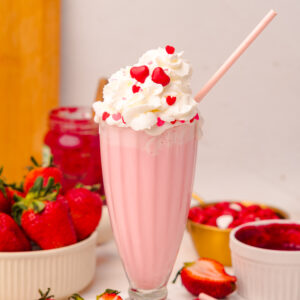 White Chocolate Strawberry Milkshake